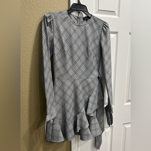 Lea & Viola Monochrome Plaid dress size S - Picture 3 of 7